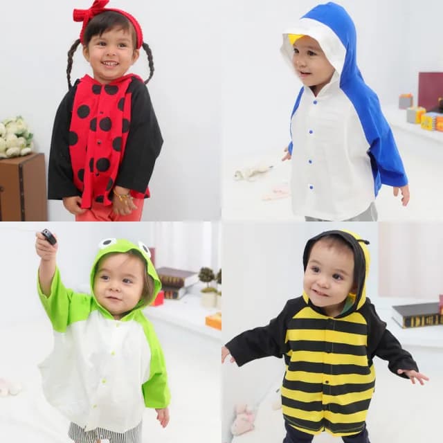 【baby童衣】任選 嬰兒披風 薄外套 動物小外套童裝 60105(蜜蜂) - momo購物網 - 好評推薦 -