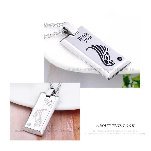 【GIUMKA】快速．項鍊．對鍊．With You．銀色(情人節禮物)