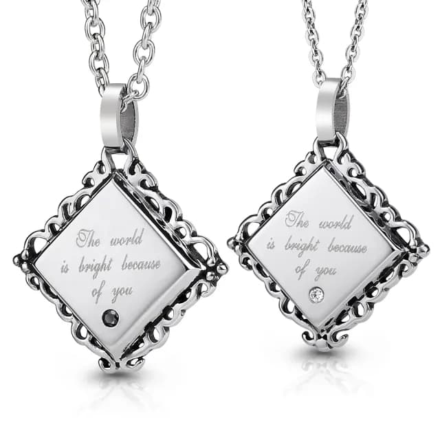 【GIUMKA】快速．項鍊．璀璨之戀．對鍊．銀色(情人節禮物)