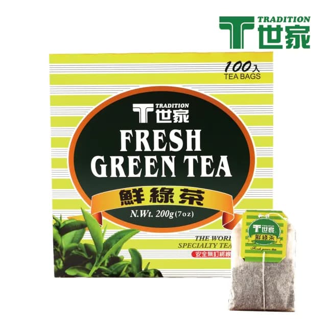 【T世家】經典鮮綠茶包2gx100包