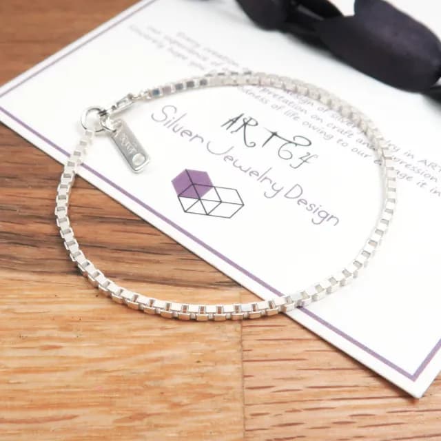 【ART64】雙11 細緻威尼斯手鍊 銀白款-1.8mm細鍊(925純銀手鍊 ART64品牌經典手鍊)