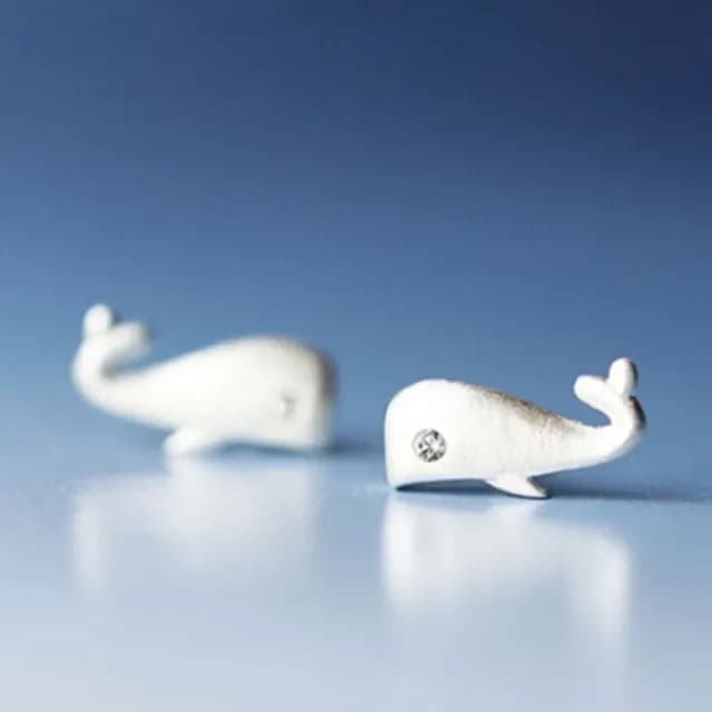 【米蘭精品】現貨+預購 耳環流行銀飾品鑲鑽耳飾(小鯨魚精緻時尚情人節生日禮物聖誕節交換禮物首選73ag265)