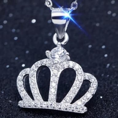 【米蘭精品】現貨+預購 鑲鑽項鍊銀飾品(皇冠造型小巧精緻優雅流行母親節生日情人節聖誕節交換禮物73y38)