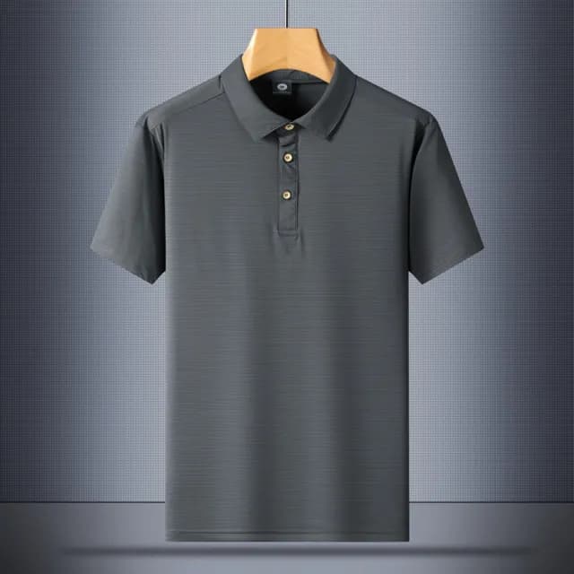 【米蘭精品】現貨+預購 冰絲POLO衫短袖上衣(薄款純色修身休閒男裝父親節禮物4色74ey32)