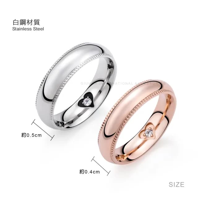 【GIUMKA】情侶戒指．攜手共進．情人節禮物(銀色)