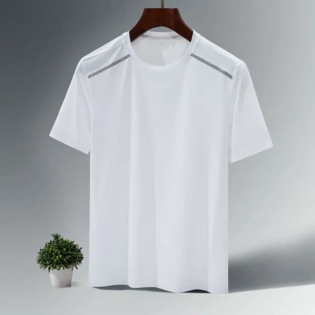 【米蘭精品】現貨+預購 冰絲T恤短袖上衣(健身速乾輕薄透氣男裝父親節禮物5色74ey11)