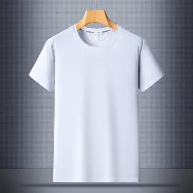 【米蘭精品】現貨+預購 冰絲T恤短袖上衣(夏季彈力排汗快乾男裝父親節禮物5色74ey4)