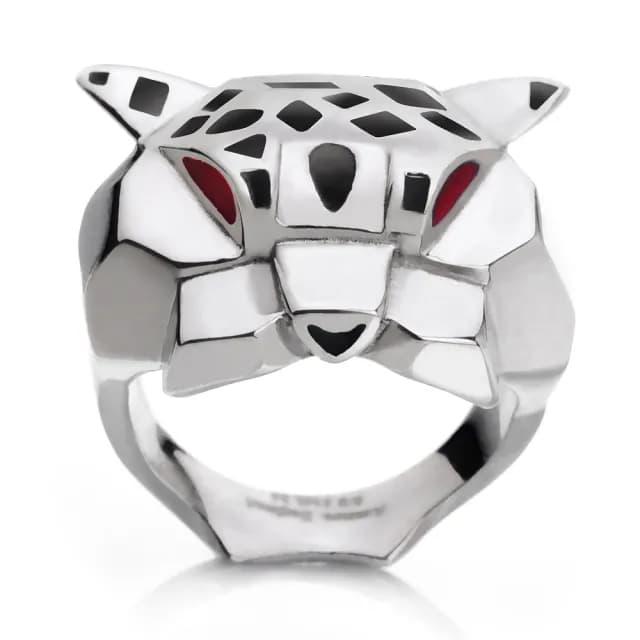 【GIUMKA】純銀戒指．獵豹．男性．新年禮物(銀色)