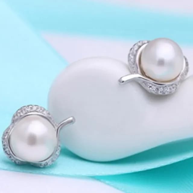 【米蘭精品】現貨+預購 珍珠耳環流行銀飾品(蘋果優雅浪漫時尚母親節生日情人節聖誕節交換禮物73ah20)