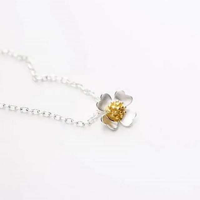 【米蘭精品】現貨+預購 項鍊流行銀飾品(優美高貴四瓣花流行母親節生日情人節聖誕節交換禮物73as63)