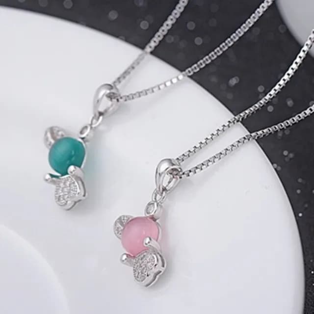 【米蘭精品】現貨+預購 項鍊鑲鑽流行銀飾品(可愛浪漫時尚母親節情人節生日聖誕節交換禮物73am93)