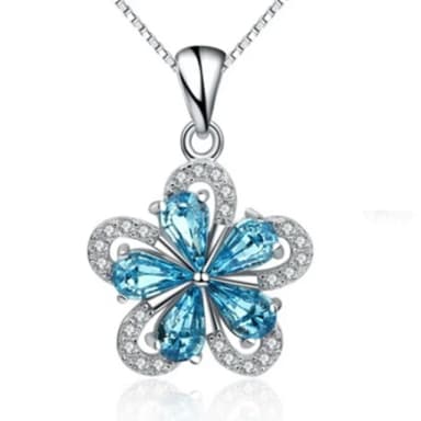 【米蘭精品】現貨+預購 項鍊鑲鑽流行銀飾品(高雅小花百搭母親節情人節生日聖誕節交換禮物女飾品2色73am111)
