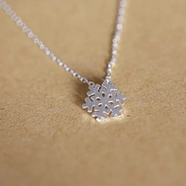 【米蘭精品】現貨+預購 項鍊流行銀飾品(大方甜美雪花風格母親節生日情人節聖誕節交換禮物73as30)