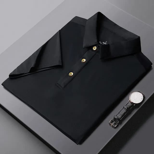 【米蘭精品】現貨+預購 冰絲POLO衫短袖上衣(夏季網眼速乾休閒男裝父親節禮物4色74ey27)