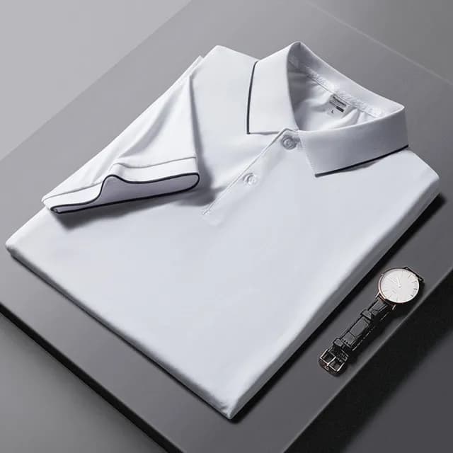 【米蘭精品】現貨+預購 冰絲POLO衫短袖上衣(夏季時尚純色速乾男裝父親節禮物6色74ey30)