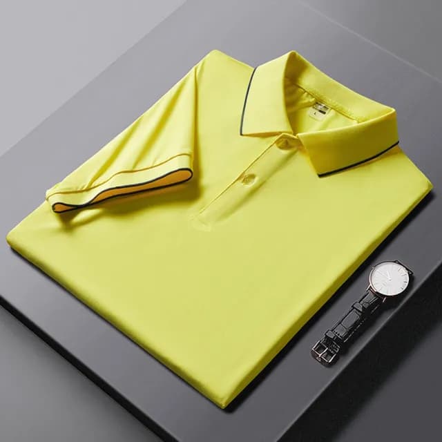 【米蘭精品】現貨+預購 冰絲POLO衫短袖上衣(夏季時尚純色速乾男裝父親節禮物6色74ey30)