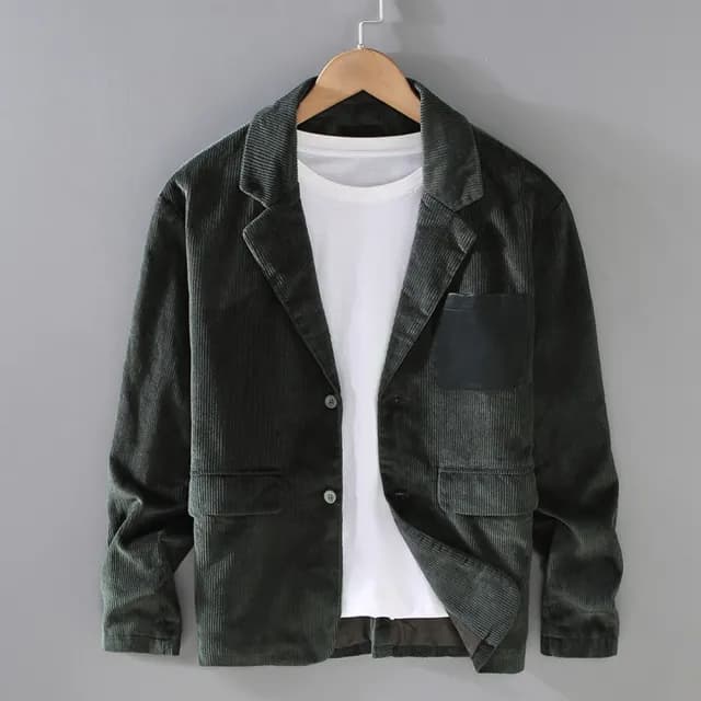 【巴黎精品】父親節禮物 西裝外套休閒西服(復古寬鬆燈芯絨秋冬男外套2色a1bv55)