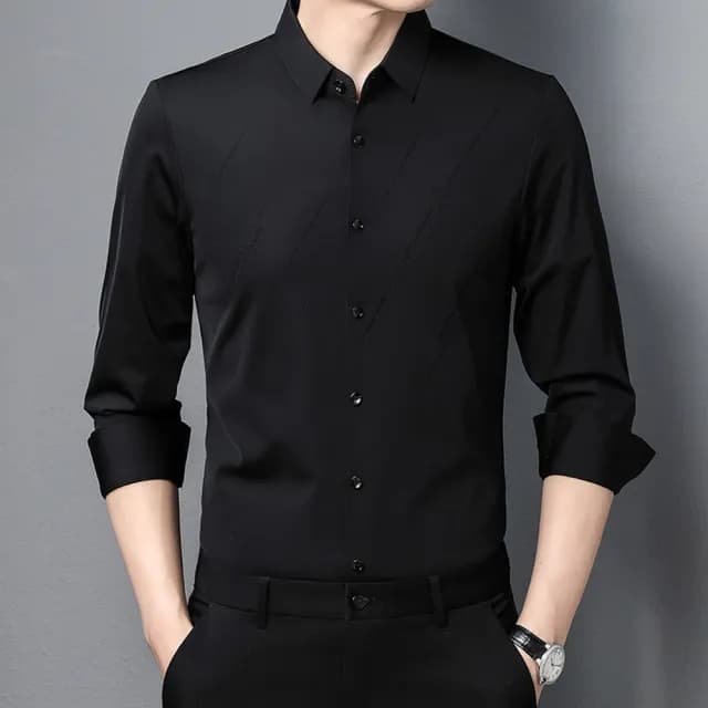 【米蘭精品】現貨+預購 襯衫長袖上衣(春款薄款寬鬆休閒男裝父親節禮物5色74eq20)