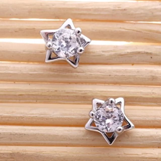 【米蘭精品】現貨+預購 耳環鑲鑽流行銀飾品(精緻時尚五角星七夕情人節生日聖誕節交換禮物73ac22)