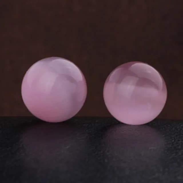 【米蘭精品】現貨+預購 耳環貓眼石流行銀飾品(韓版時尚簡約圓珠七夕情人節生日聖誕節交換禮物2色73ac71)