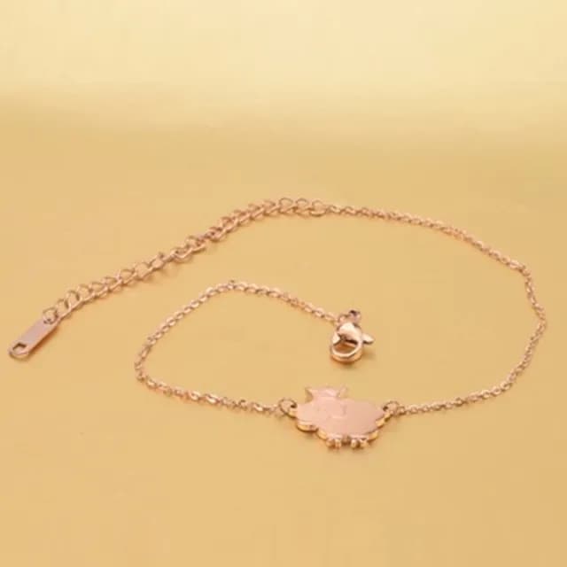 【米蘭精品】現貨+預購 玫瑰金鑲鑽腳鍊流行飾品(日韓流行可愛小羊母親節生日情人節聖誕節交換禮物71ak63)
