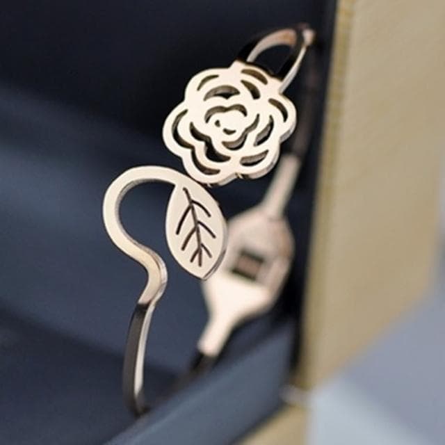 【米蘭精品】現貨+預購 玫瑰金手環流行飾品(茶花時尚精美流行母親節生日情人節聖誕節交換禮物71ap17)