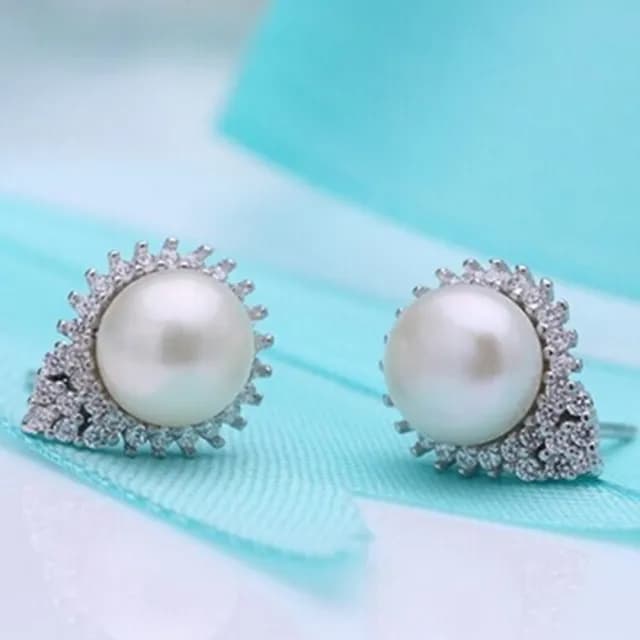 【米蘭精品】現貨+預購 鑲鑽耳環流行銀飾品(珍珠優雅典雅真愛母親節生日情人節聖誕節交換禮物73ah39)