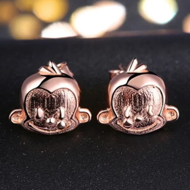 【米蘭精品】現貨+預購 耳環耳針式流行銀飾品(可愛猴子流行七夕情人節生日聖誕節交換禮物3色73ac105)