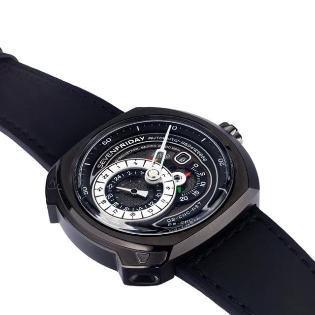 【SEVENFRIDAY】Q3 日期顯示自動上鍊機械錶-黑/44*50mm 送禮 禮物 推薦(Q3)