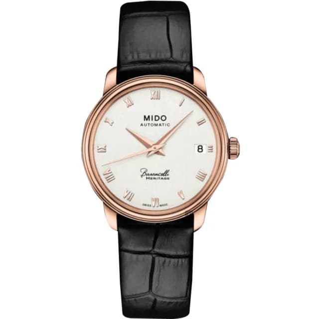 【MIDO 美度】官方授權 Baroncelli III 羅馬機械女錶-/33mm 手錶 禮物 推薦(M0272073601300)