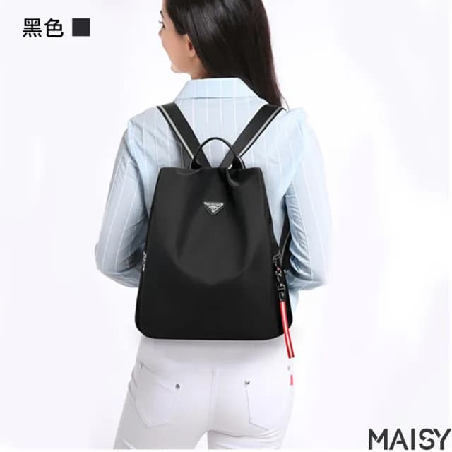 【MAISY】情人節禮物 外出萬用旅行防盜後背包(現+預  黑色／藍色／軍綠色)