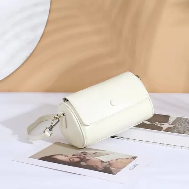 【巴黎精品】情人節禮物 真牛皮側背包真皮革單肩背包托特包手提包隨身女包包(寬肩帶牛皮圓筒小巧6色a1ce10)