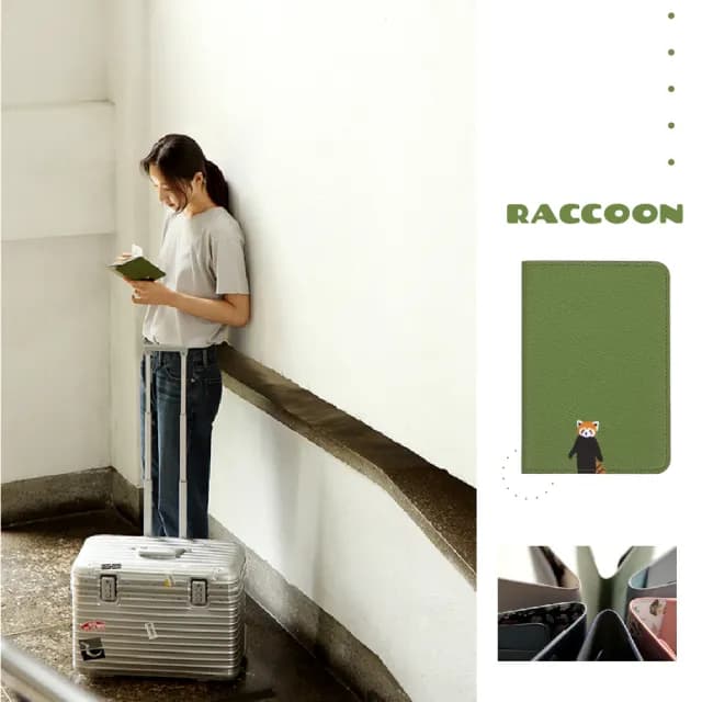 【旅遊必備】可愛小熊貓PU皮革護照夾(出國 登機 護照收納包 護照套 護照錢包 票卡夾