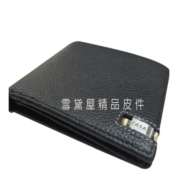 【SNOW.bagshop】情人節禮物 真皮包包  短夾二折型主袋休閒男仕款100%進口牛皮革材質(加長尺寸固定型證件夾