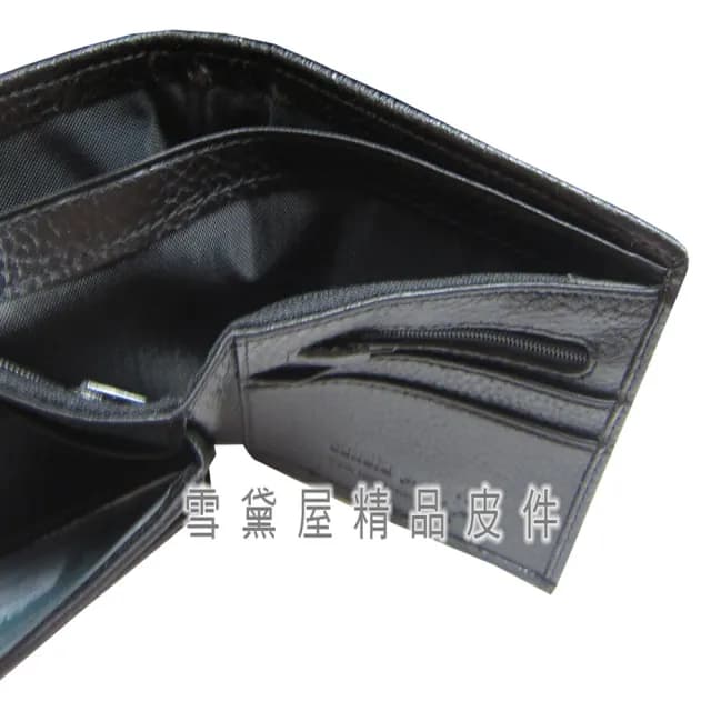 【SNOW.bagshop】情人節禮物 短夾專櫃男仕短型皮夾進口防水包 防刮皮革材質(標準尺寸固定型證件夾附品牌高