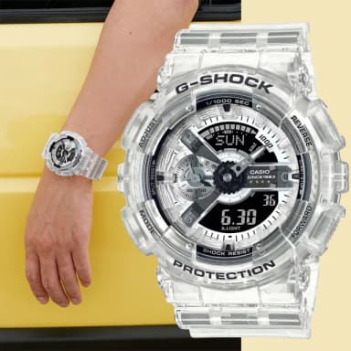 【CASIO 卡西歐】G-SHOCK 40周年透明限量版透視機芯手錶 送禮 禮物 推薦(GA-114RX-7A)