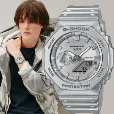【CASIO 卡西歐】G-SHOCK 科幻未來金屬色手錶 送禮 禮物 推薦(GA-2100FF-8A)