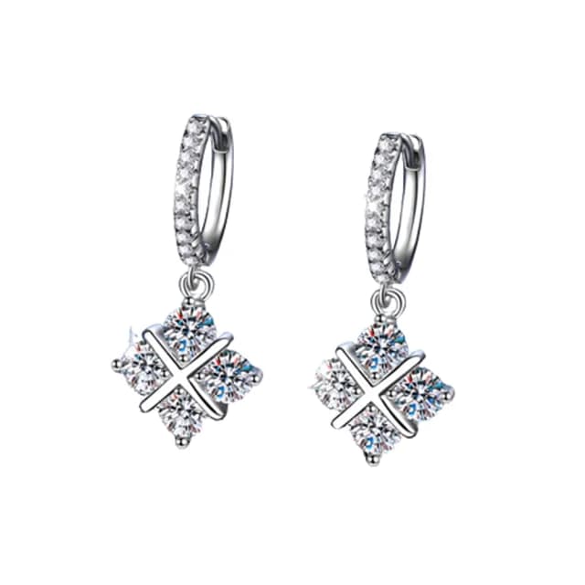 【巴黎精品】現貨+預購 莫桑鑽石耳環925純銀耳環耳針銀飾(2.4克拉女飾品生日情人節禮物a1co69)