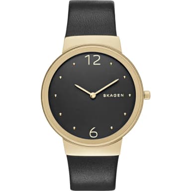 【SKAGEN】Freja 北歐極簡皮帶女錶-34mm 新年 禮物 推薦(SKW2370)