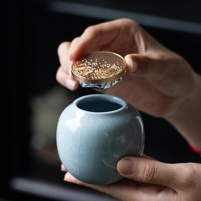 【美味好伙伴】悠遊旅行茶具組 汝窯 哥窯 露營 野餐(茶具 茶壺 茶杯 茶倉 茶葉罐 爬山 健走)