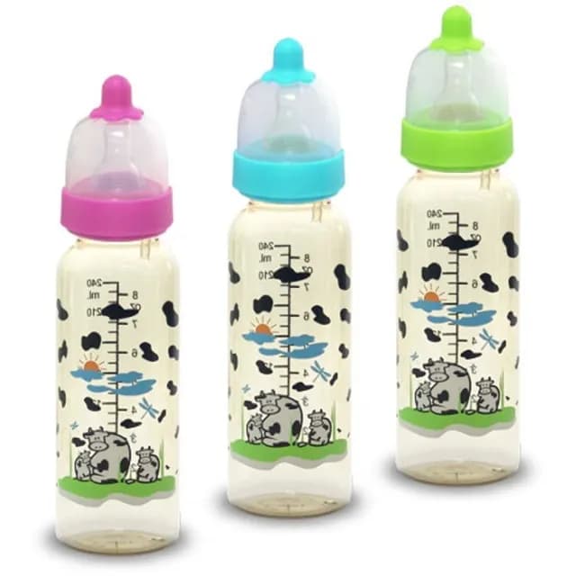 【貝喜力克】防脹氣PPSU直圓型奶瓶特惠組(240ml*4+120ml*2)