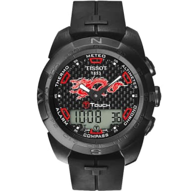 【TISSOT 天梭 官方授權】T-touch龍年紀念碳纖維鈦限定手錶 男錶 畢業 禮物(T0134204720101)