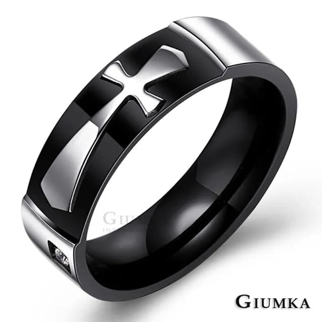 【GIUMKA】情侶對戒．閃亮的愛．情人節禮物(黑色寬版)