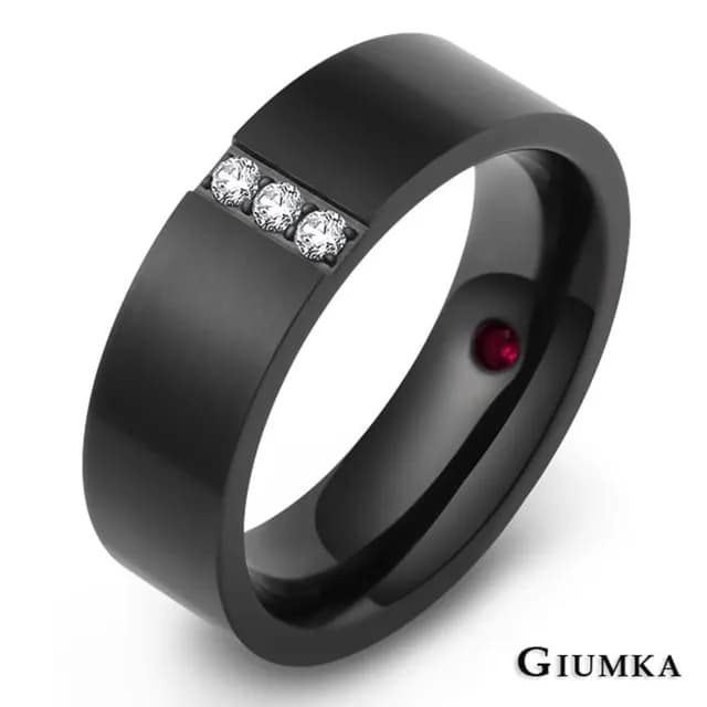 【GIUMKA】情侶對戒．一生一世．情人節禮物(黑色寬版)