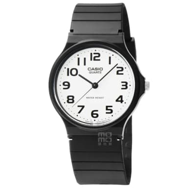 【CASIO】日系卡西歐薄型石英錶-白(MQ-24-7B2 全配盒裝)