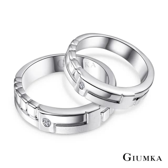【GIUMKA】戒指．對戒．幾何戀曲．銀色．細(情人節禮物)