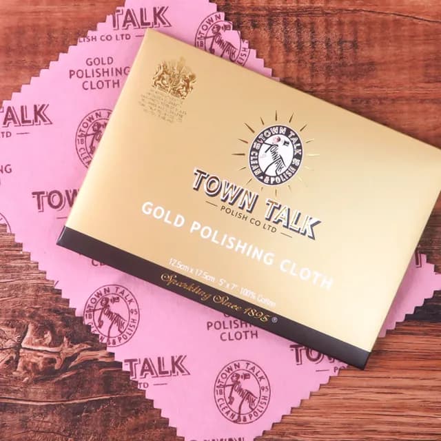 【Town Talk】父親節禮物 英國皇室御用拭金布  金飾日常保養清潔專用 Town talk 金器拭亮布-中尺寸擦金布2