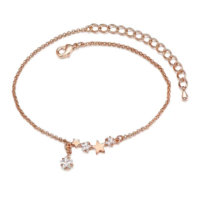 【GIUMKA】腳鍊．璀璨星戀．玫金(情人節禮物)