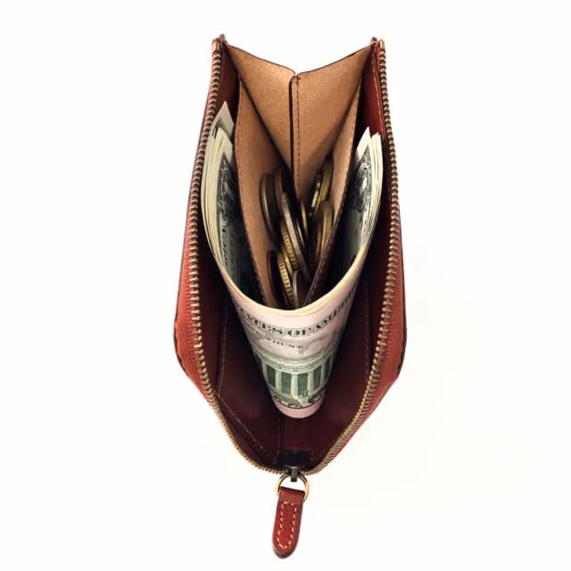 【FOCUS】真皮L型短夾/零錢包 FTA0089(真皮包包 義大利植鞣革/頭層牛皮/真皮短夾零錢包)