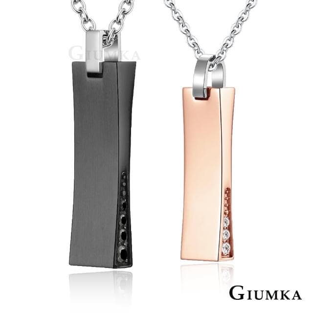 【GIUMKA】新年禮物．開運．情侶對鍊．送禮．快速倉(黑色/玫瑰金)